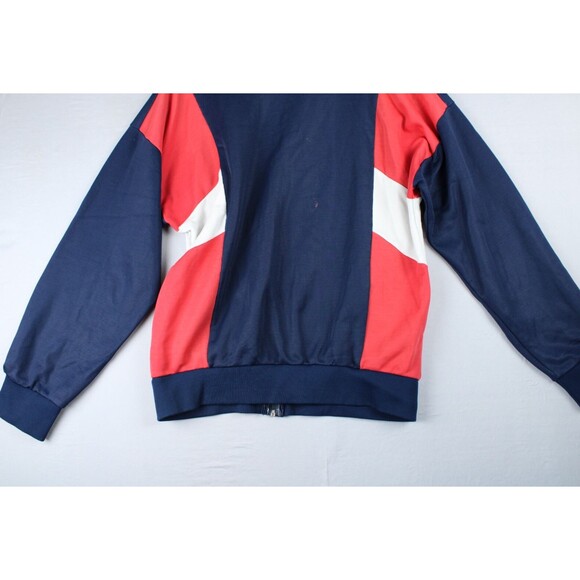 Adidas Track Jacket Mens Large Blue Red White Trefoil READ - Picture 10 of 16